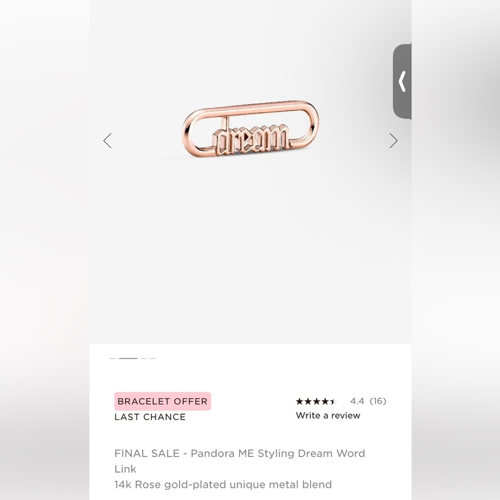 Pandora Rose Gold Dream Charm Bracelet